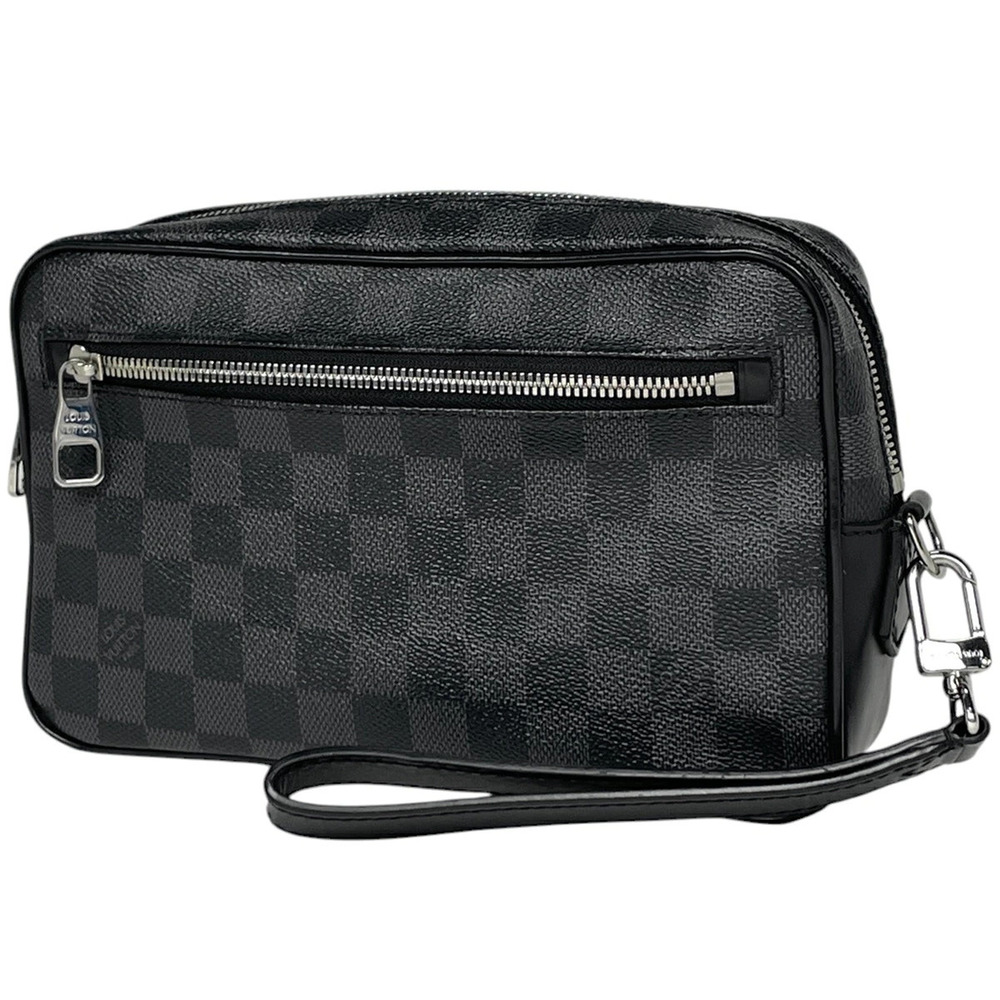 Louis Vuitton Pochette Kasai Shoulder Bag Damier Graphite Black Noir Black